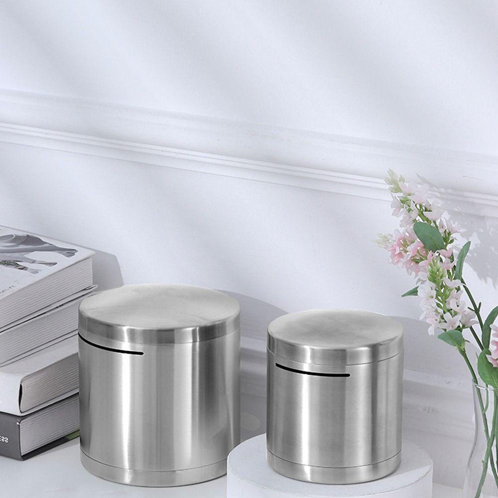 Large Capacity Saving Money Box Cylindrical Type Coin Storage Box Piggy Bank Adult Saving