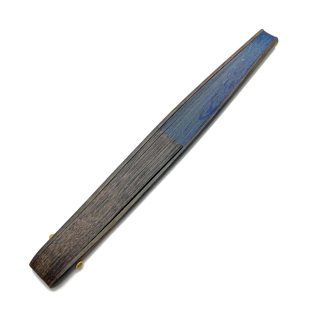 Folding Fan with Milky and Hemp Leaf Single Blue [Hana Kanzashi] Men's Way, Tanabata, Designs, Paper-Pasted, Large, Item,