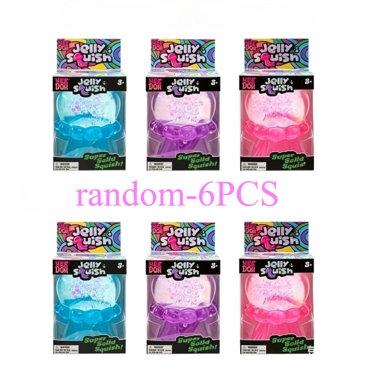 Glitter Kwallen Squishy Stressbal, Langzame Terugslag Knijp Fidget Speelgoed voor Kinderen & Volwassenen, Angstverlichtend Sensorisch Speelgoed Cadeaus