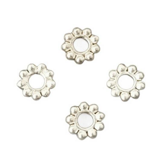 S925 Sterling Silver Flower Base Connector Bead for DIY Bracelet & Necklace