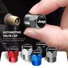For 4Pcs Car Wheel Tire Valve Cap Protection Cover Auto Accessories Cherokee Wrangler JK Gladiator Compass Renegade Patriot