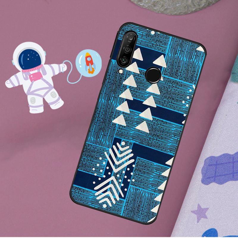 

African Print Fabric For Huawei Nova 10 9 SE 11 Pro Y60 Y70 Y90 Y61 Y91 Y72 Y73 12i 11i 8i P20 P30 P40 Lite Case For Huawei P20 Lite