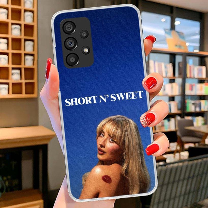 CR66 S-Sabrina C-Carpenter Phone Case For Samsung Galaxy A12 A22 A32 A52 A72 A02S Phone Case Note 20 Ultra 10 S10 Plus A51 A71 A