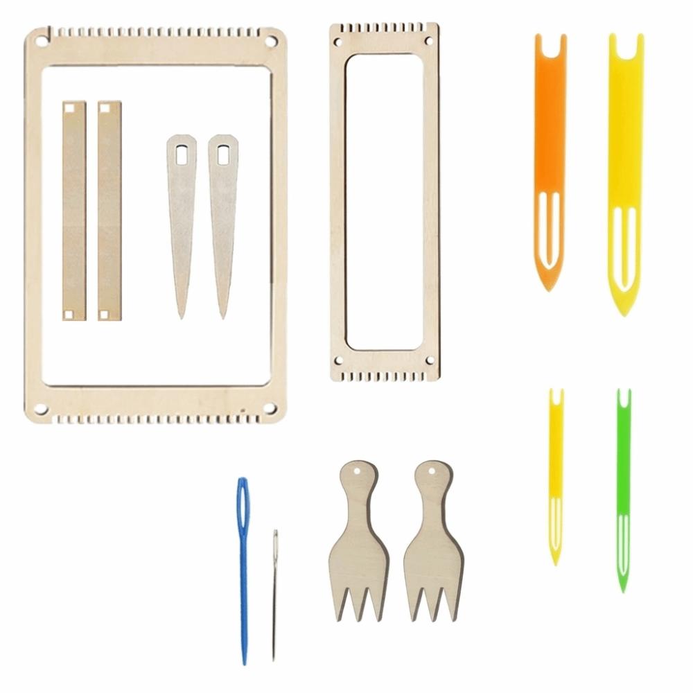 Wooden Hand-Knitting Kit Lightweight Yarn Weaving Tools Mini Loom Machine  Weaving Lover