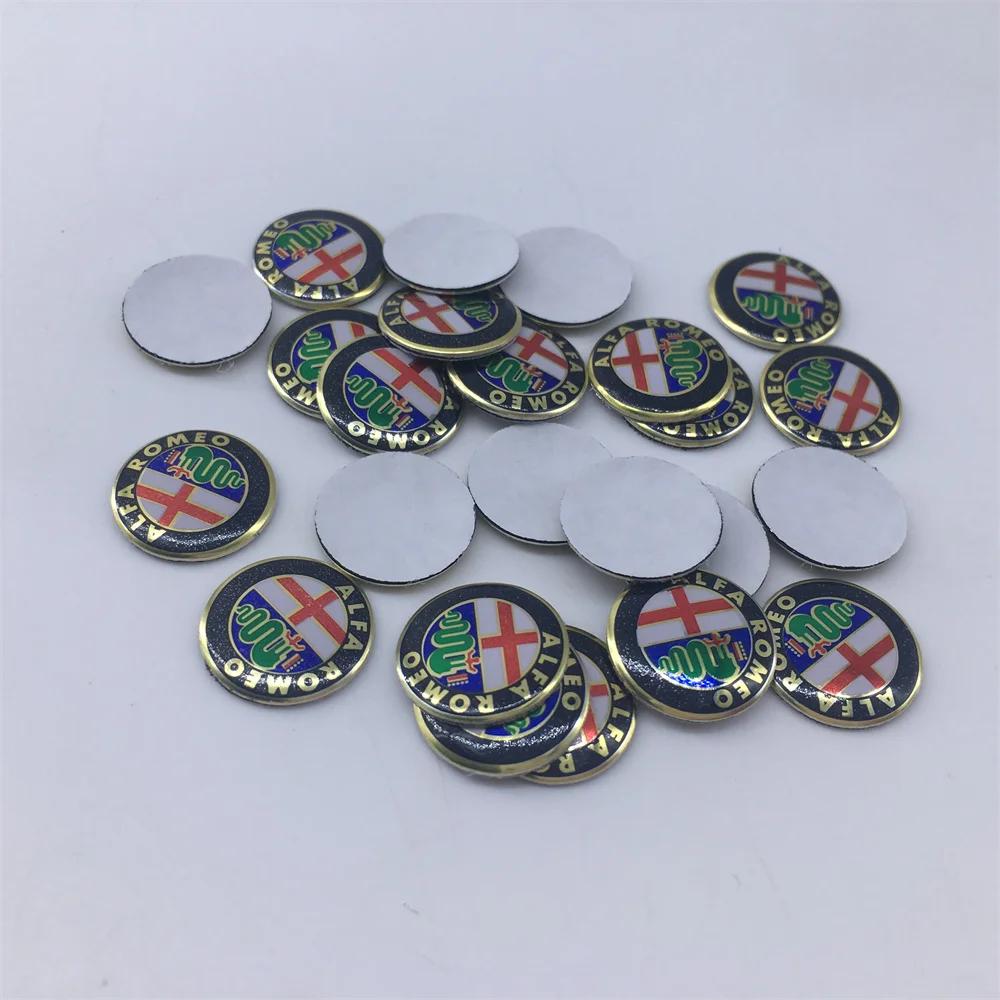 5pcs 11mm 14mm 15mm 15color For Alfa Romeo Stickers Mito 159 147 156 Giulietta Giulia F1 Stelvio Volante GT Car Key Emblem