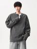Men's Trendy Solid Color Henley Neck Sweater Jacket - Autumn Winter Loose Casual Knitwear