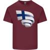 Curled Finland Flag Finnish Day Football Unisexs Light Cotton TShirt