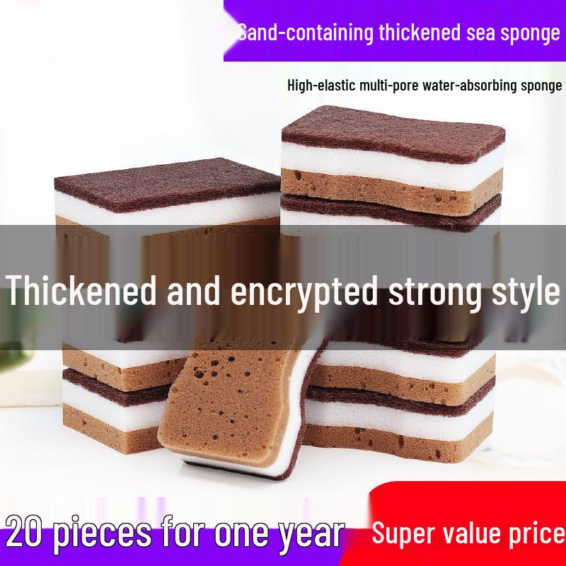 Extra Large & Thick High-Density Double-Sided Dishcloth Sponge Scrubber for Kitchen Cleaning