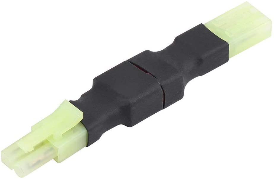 Set connettore Mini Tamiya a T-Plug | Compatibile con autoradio JVC, WLtoys 144001, batteria LiPo 300mAh | Alta Durabilità | Nero | Plastica