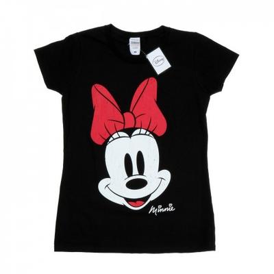 Minnie Mouse T-skjorte i bomull med distressed face for kvinner/damer