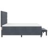 Boxspring Bed with Headboard Dark Grey 200 x 180 cm Velvet