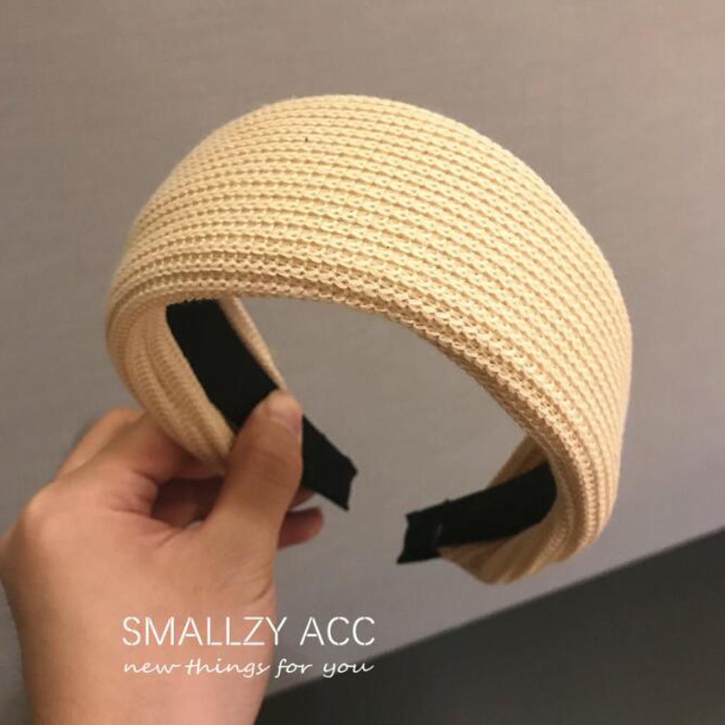 PROLY New Fashion Women's Hair Accessories Solid Color Knitted Hairband Casual Autumn Winter Headwear Headband