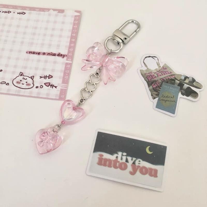 Beautiful Beaded Phone Charm Butterfly Chain Keychain Fashion Accessory Bag Pendant Keyring for Phones and Backpacks