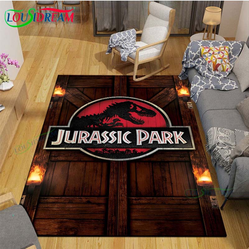 Dinosaur J-Jurassic Park Carpet Room Decor Floor Mats Bedroom Yoga Mat Photography Props Area Rug Birthday Gift Outdoor Rug