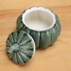 Household Creative Pumpkin Ceramic Tea Jar Moisture Storage Can Personalized Small Sealed Snack Can Simulated Vegetable Jar