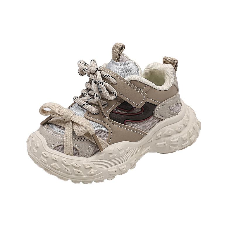 Boys' Sports Shoes, New Spring Model, Breathable Children's Shoes, Casual and Fashionable Dad Shoes for Little Girls, Lightweight Shoes