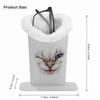 Portable Magnetic Eyeglass Display Stands PU Cat Printing Glasses Storage Box Anti-Scratch Glasses Case for Home Office