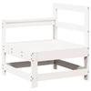7 Piece Garden Lounge Set White Solid Pine Wood