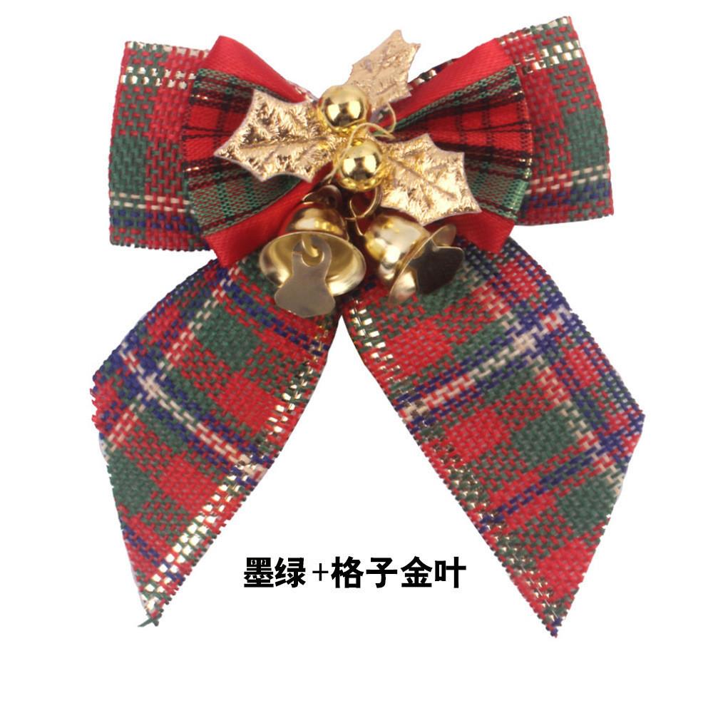 Unique Handmade Christmas Bow Ornament Set With Bells For Captivating Holiday Decor