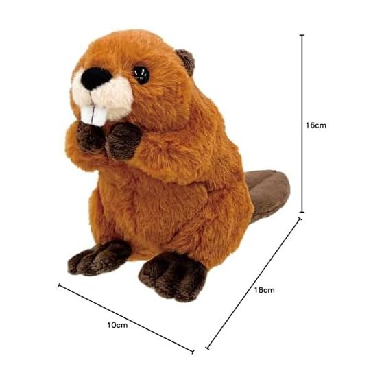 Plush Toy Fluffy Beaver No. 186 Marine Life Animal Cute Plush Toy Manufacturer Cute JINHAN Soft Healing Cute Expression Gift Recommended Approx. H16