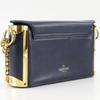 Valentino Garavani Studs ChainShoulder Shoulder Bag Navy blue lambskin Women Used