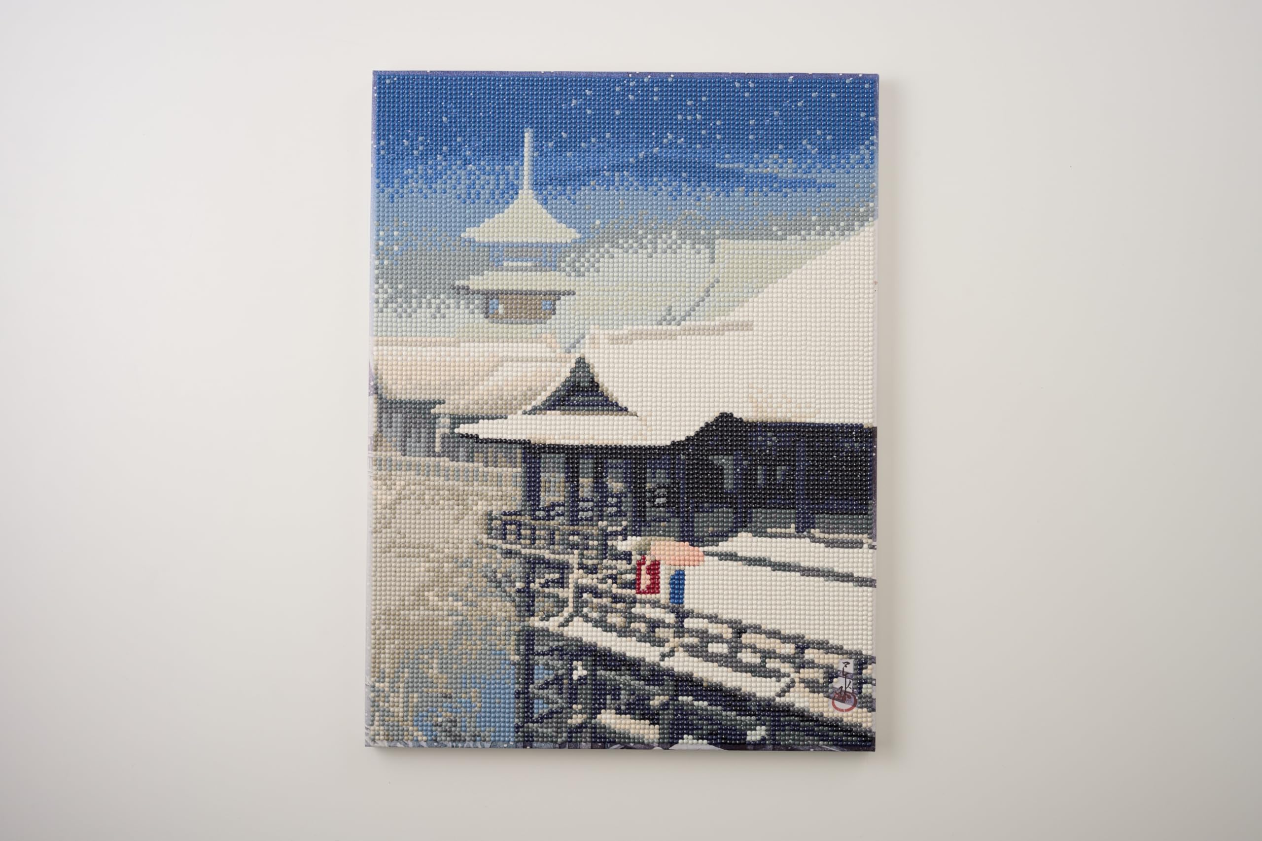 Diamond Fix Ukiyo-e Collection: Spring Snow (Kiyomizu Temple, Kyoto)