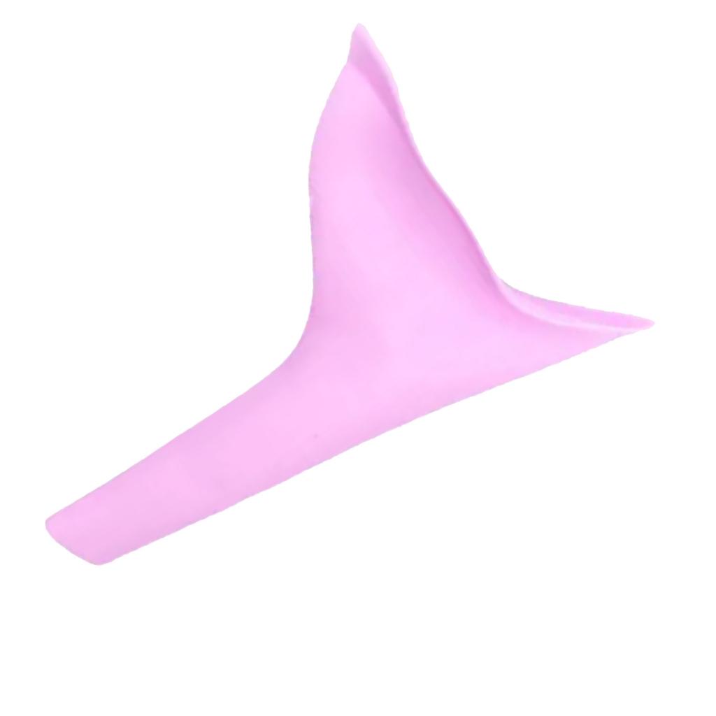 Women Portable Urinal Field Standing Emergency Urinal TPR Female Urination Device Pink