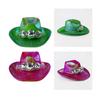 Shinning Cowboy Hat All-Match Disco Ball Decors Hat for Adult Nightclub Bar Dancing Cool Breathable Cowboy Hat Unisex
