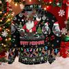Men's Christmas Novelty Print Long Sleeve Button Placket Pullover Sweatshirt for Winter