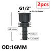8/16/20/25/32mm Garden PE Tube Connector 1/2 3/4 1" Thread Hose Elbow Barb Coupler Fitting Farm Irrigation PE Pipe Joint