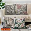 2D Floral 3D Embossed Pattern Decorative Pillow Covers Pattern Cushion Cover Suitable For Sofa Bedroom Car Pillow Cover