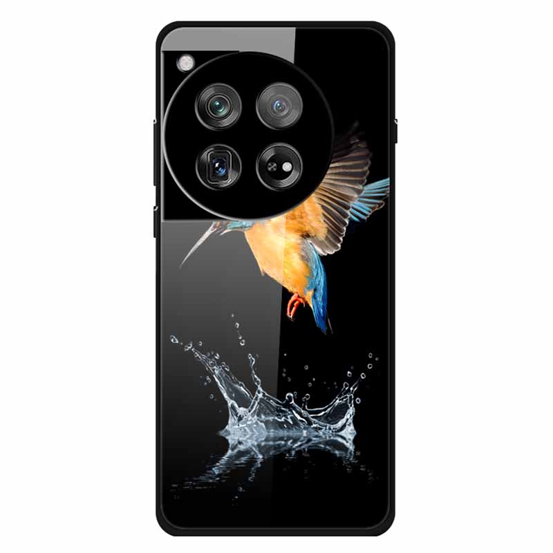 For Oneplus 12 12R Case Tempered Glass Luxury Hard Back Cover for Oneplus 12 12RCases Space Soft Bumpers for One Plus 12 5G Wolf