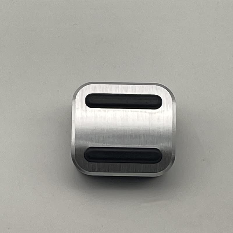 MEKOMEKO T-JTY Parking Foot Brake Pedal Cover, Anti-Slip, Rubber, Aluminum Alloy Material, 1 Piece Fits Honda Mazda Suzuki [Silver]