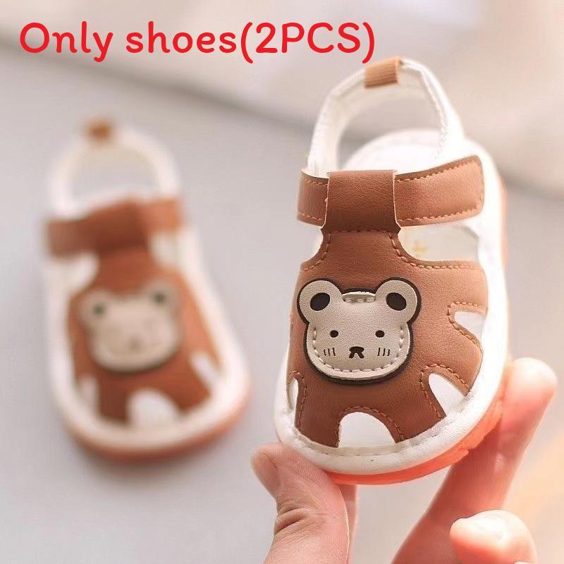 

Baby Summer Sandals For Infants Non Slip Soft Sole Kids Shoes Gift For 0-1 Year Old 13.5cm коричневий