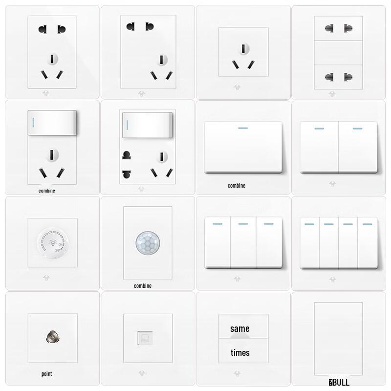 86-Type Recessed Wall Switch and Socket Panel