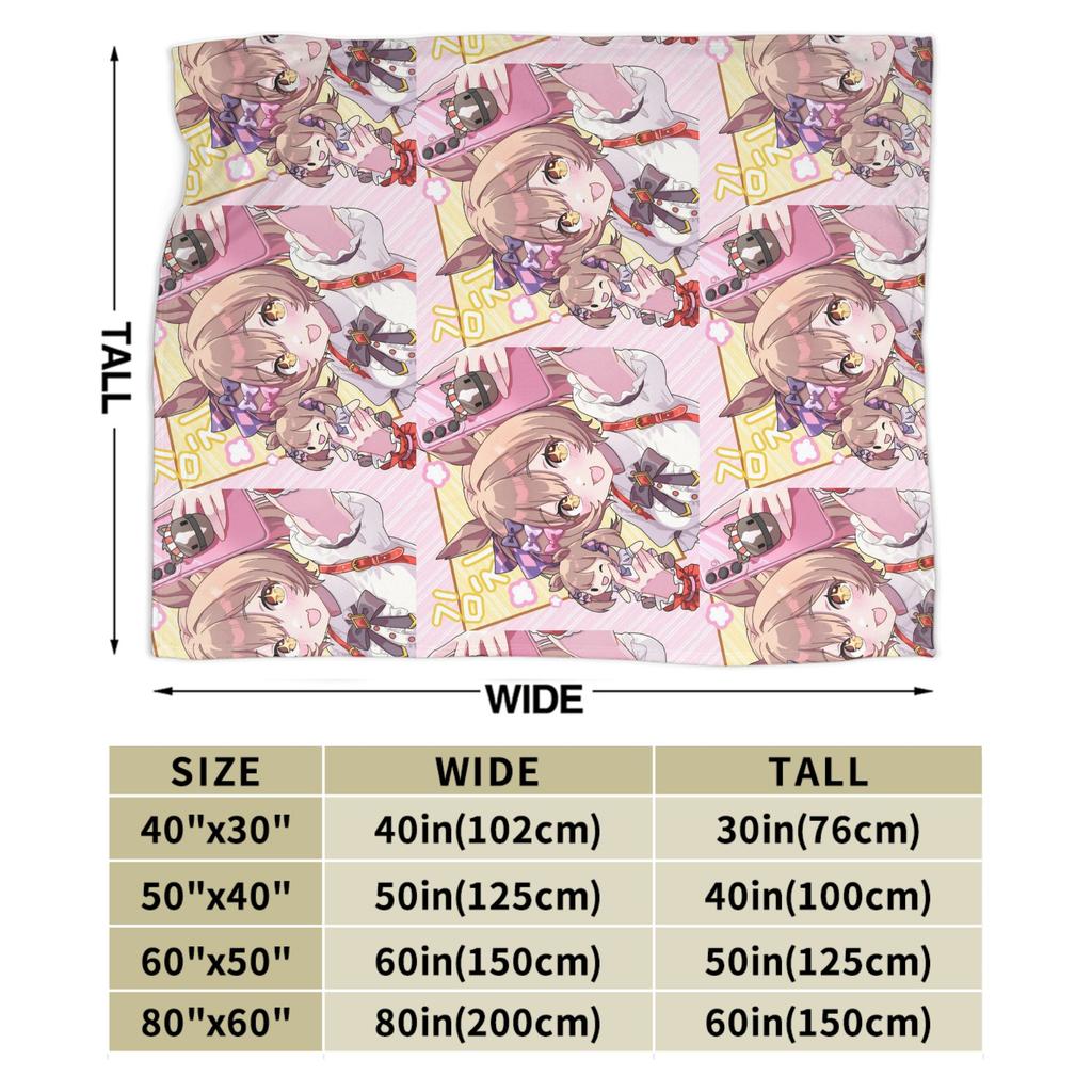 Smart Flacon Umamusume Pretty Derby Blankets Fleece Spring Portable Lightweight Throw Blankets for Home Travel Bedding Throws