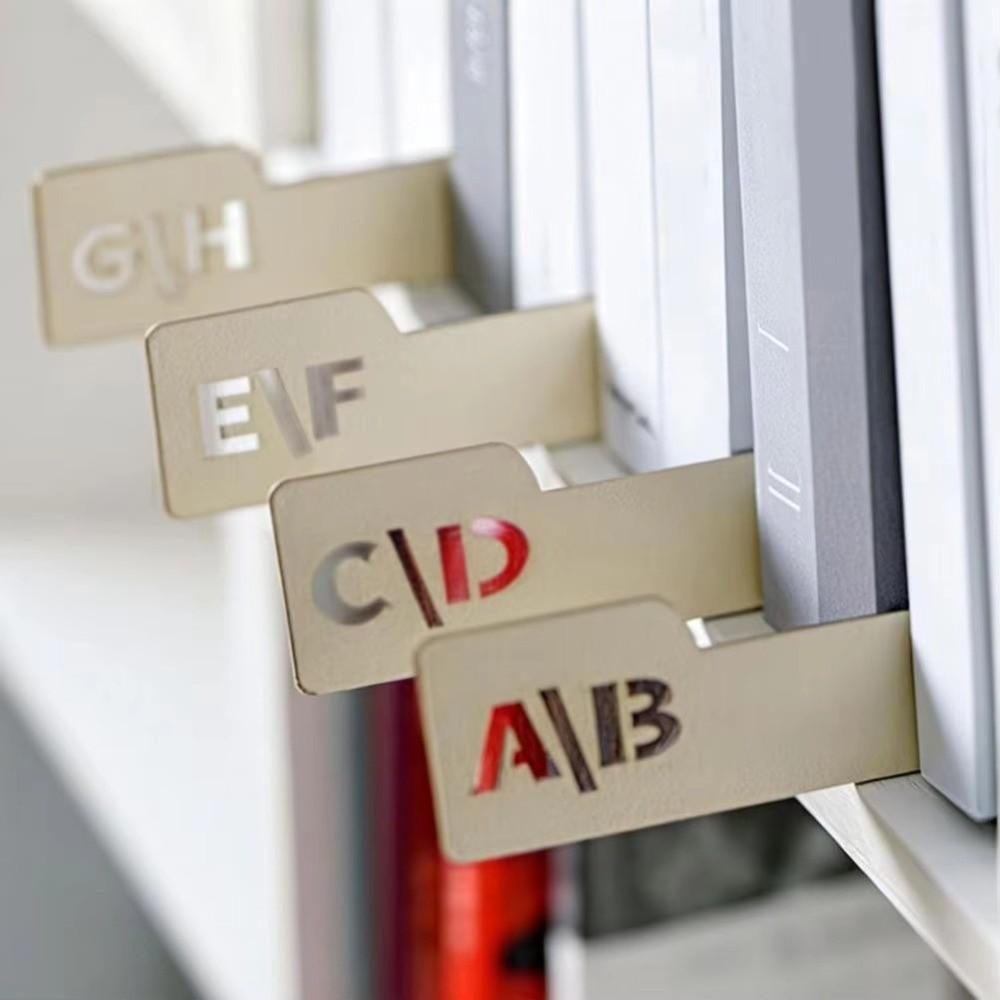 Alphabetical a-Z Guide Separator Holder Wooden Dividers File Dividers Music Collection