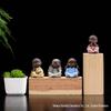High-Volume Ceramic Four Monks Garden Bonsai Rockery Landscaping Ornaments