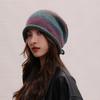 Rolled Brim Drawstring Beanies Hat Loose Pile Cap Simple Brimless Beanie Cap  Autumn Winter
