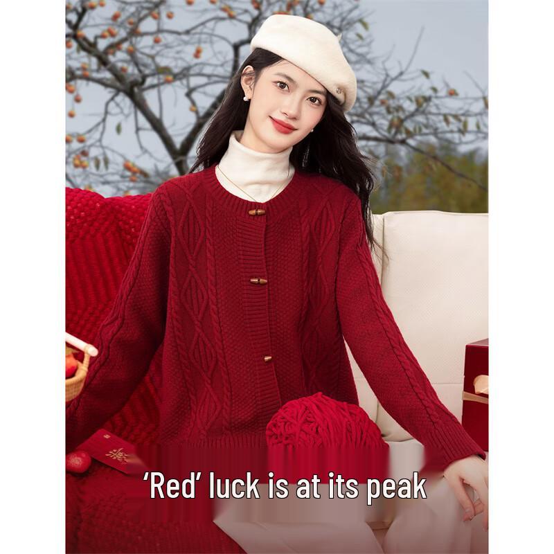 

Women s Single-Breasted Knitted Cardigan One Size