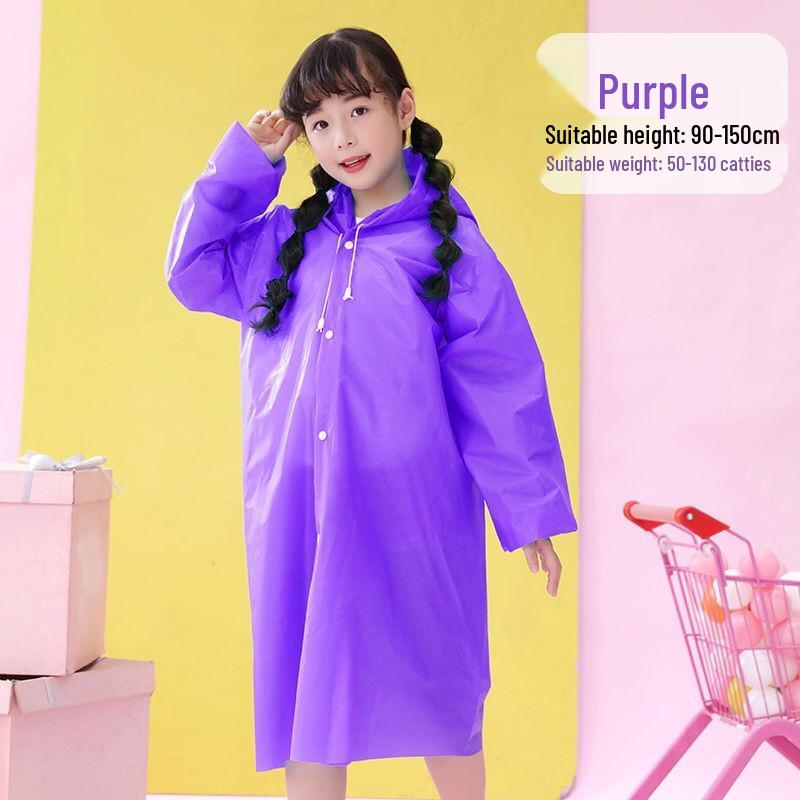Children's Thickened Outdoor Travel Raincoat - Disposable, Fashionable, One-Piece for Primary and Secondary School Hiking