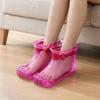 1 Pair Massage Foot Bath Shoes, Portable Feet Soaking Tub Feet Spa Shoes, Pedicure PVC Tall Foot Soaker for Foot Massage Relax