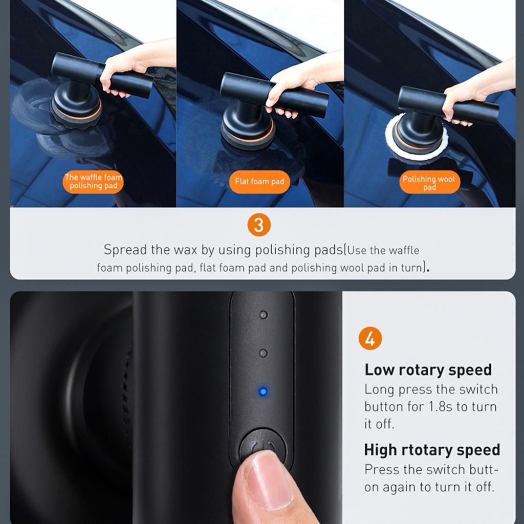 30W 3300~3800RPM Electric Car Polishing Machine For Car Home Cordless Dual Action Auto Polisher Buffing Waxing Machine