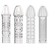 Reusable Clear Penis Extension Sleeve Girth Enhancer Delay Ejaculation Sex Toy