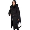 Women's winter new mid-length hooded cotton-padded jacket with knee-length detail for cold-proofing Korean style thickened fashionable coat