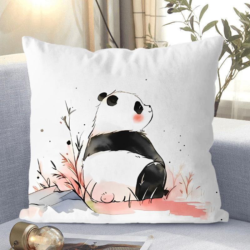 Cute Panda Cartoon Casual Niche Living Room Sofa Bedroom Comfortable Cushion Cushion Square Pillow Pillow