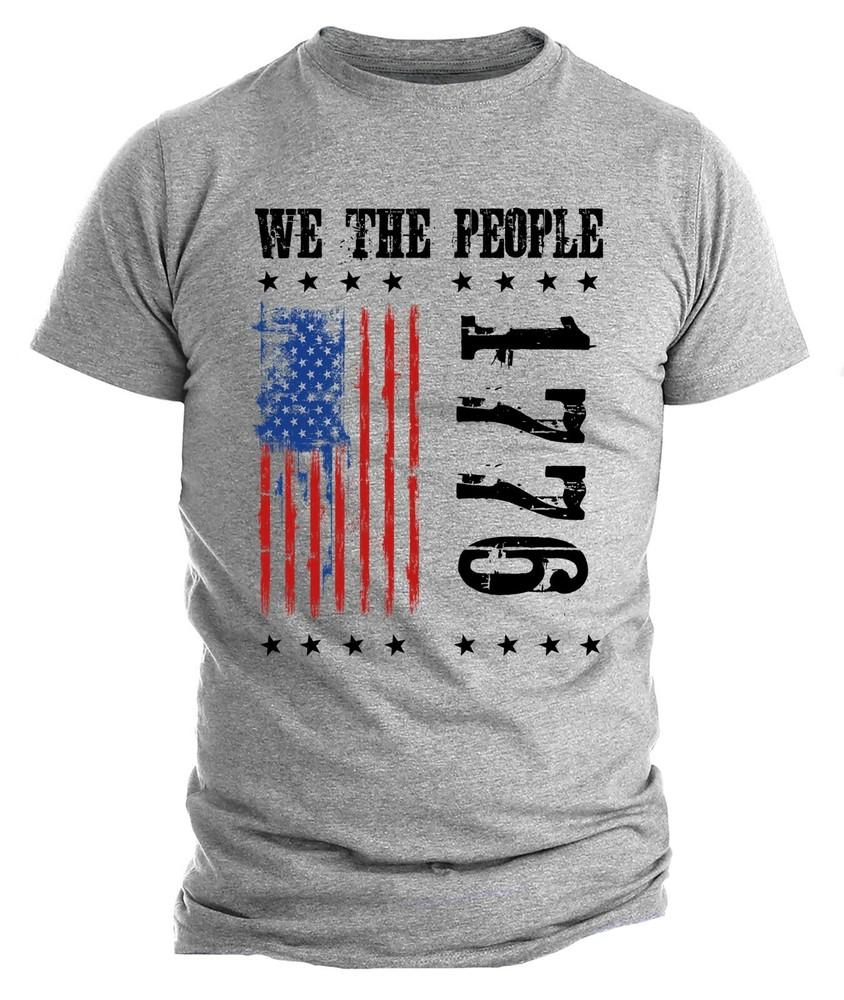 American Flag We The People Constitution USA 1776 Patriotic Shirts For Men