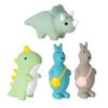Squeaky Dinosaur Dog Chew Toy Bite Resistant Aggressive Chewer Latex Kangaroo Interactive Toy Small Dog Teething Cleaning Boredom Toy