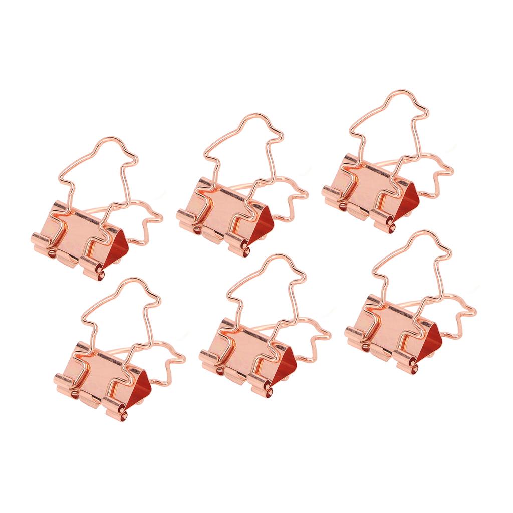 100 Stück Büroklammern Hohl Pinguinform Stabil Metall Kleine Büroklammern für Office Dokumente Konto Roségold