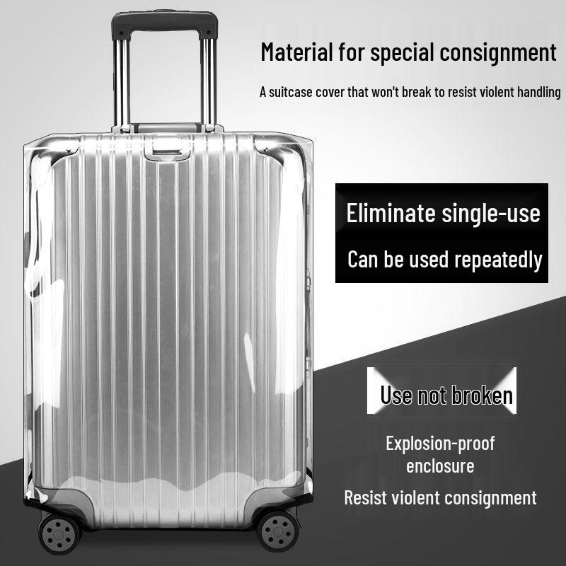 Transparent Waterproof Luggage Cover: Wear-Resistant Protection for 20, 24, 26, and 28-inch Suitcases